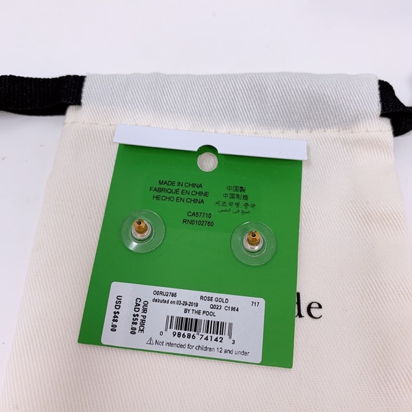 Kate Spade By The Pool Flamingo Necklace & Earring - Picture 3 of 5